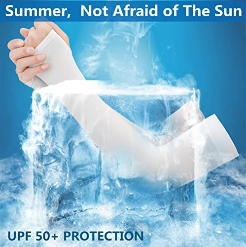 UPF 50 UV Protection Arm Sleeves with Thumb Holes - Pink