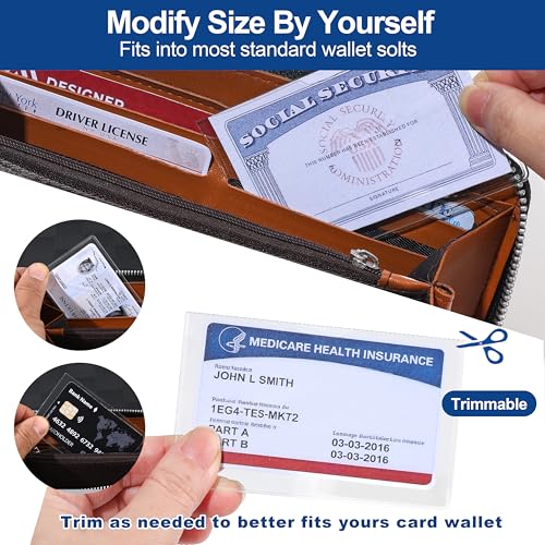10-Pack Plastic Card Protector Sleeves - 24 Mil Durable PVC Holders