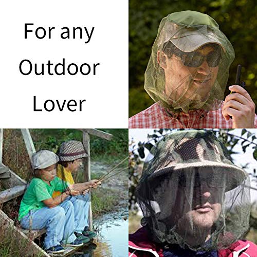 Premium Mesh Mosquito Head Net - Pack of 4, 13.78x15.74in