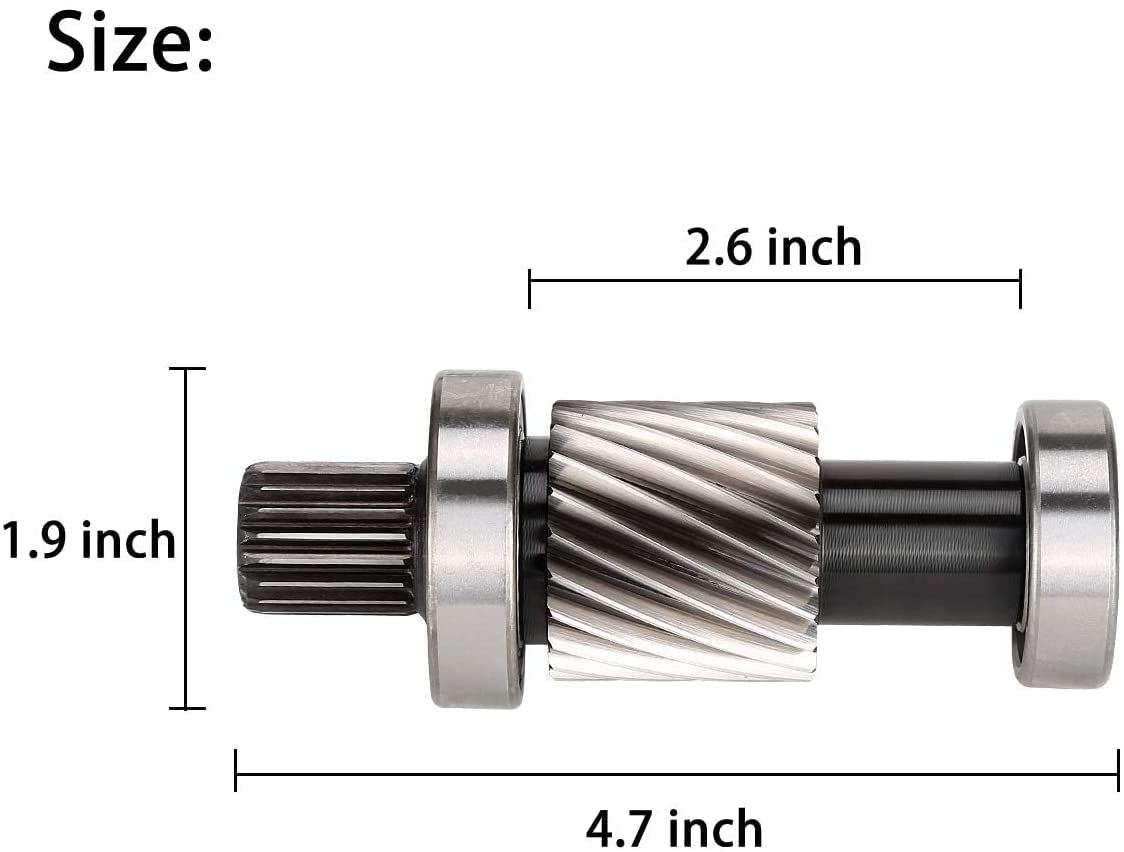 10L0L Input Shaft Kit for EZGO TXT & Medalist 1994-up, Marathon 1988-1994 Electric Golf Cart, 21 Tooth Spline Gear 1.5" Diameter, Replaces OEM 26926-G01 28095-G01 612556