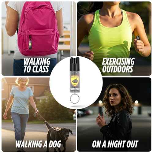 Guard Dog Security Pepper Spray Keychain Self Defense for Women and Men, Safety Twist Top to Prevent Accident,16 feet Range, Small, Mini Pepper Spray, Made in USA