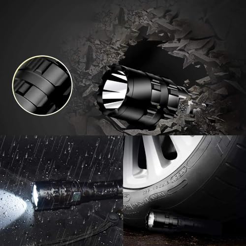 WINDFIRE Green Light Tactical Flashlight 1200 Lumens LED Hunting Hog Coyote Predator Weapon Lights Rechargeable 5 Modes Torch with Picatinny Rail Mount, Pressure Switch, Battery