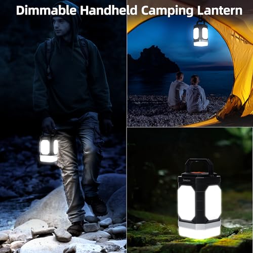 Sinvitron Camping Lantern Rechargeable?30,000mAh Portable Camping Lights, QC3.0 Fast Charging,1000 Lumens,350H Runtime,IPX5 Waterproof Emergency Light for Hurricanes,Power Outages,Camping