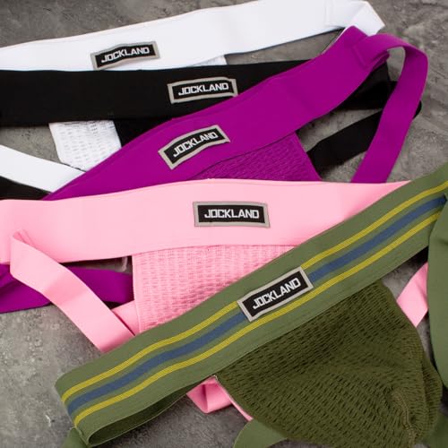 Men's Athletic Supporter Jock Straps - 3" Wide Band, X-Large Pink