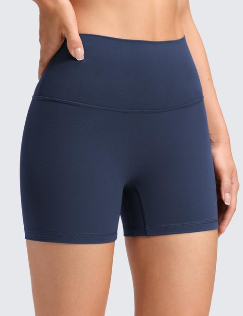 CRZ YOGA Biker Shorts - Buttery Soft No Front Seam Design for High Waisted Comfort | Ideal for Pilates & Workouts