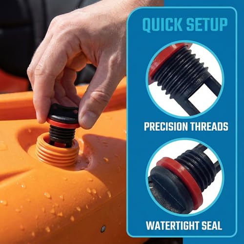 Nylon Kayak Drain Plug Kit - 2 Pack for Easy Installation