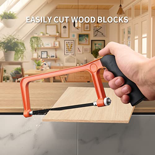 JUGREAT Professional Steel Mini Hacksaw Blades 6" / 150mm Length(24T 10 Pack), High Speed Steel Grounded Medium Teeth