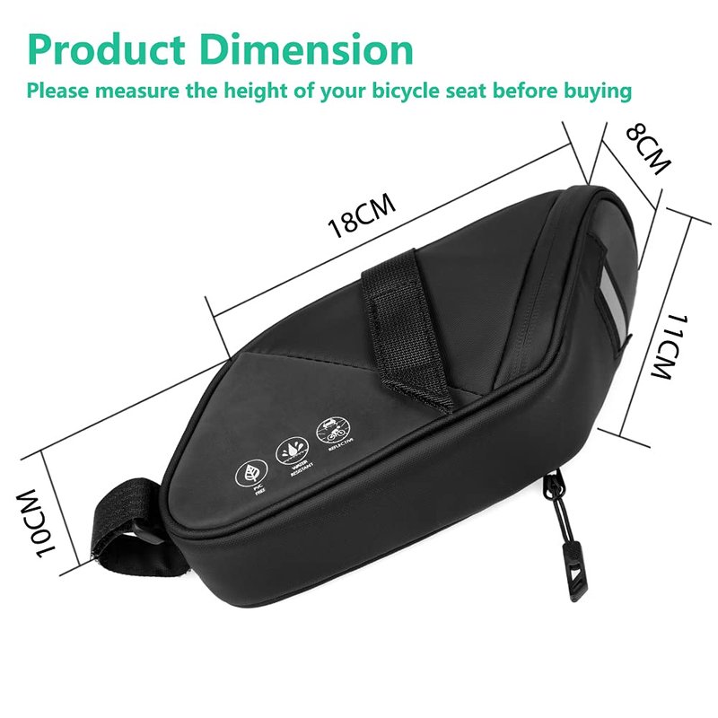 PDEEY Bike Saddle Bag, Bicycle Under Seat Pouch, Cycling Wedge Pack for Mountain Road, Cycling Accessories Storage Velcro Pack Waterproof Durable Pouch for Mountain, Beach or Road Bikes