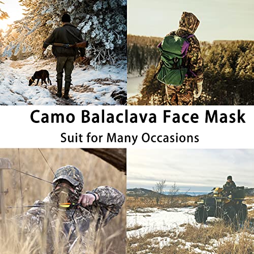Camo Balaclava Ski Mask for Cold Weather - Unisex Face Mask