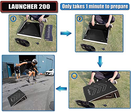 Kids Jumping Ramp for Skateboard, Bike, Scooter, BMX - Black