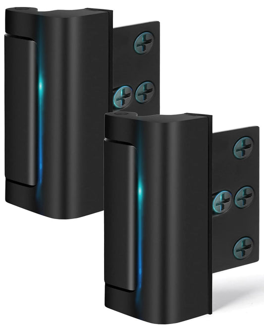 2 Pack Home Security Door Lock for Front Door Reinforcement Lock Kids Safety Child Proof High Security Door Lock for Top of Door Latch Extra Flip High Night Lock for Swinging Inward Door Safe Defend