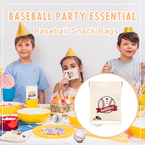 Baseball Snack Bags - Mini Portable Treat Bags for Seeds - 3.54x5.12inch