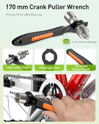 Bicycle Crank Puller Set - Bike Repair Kit with BB Socket