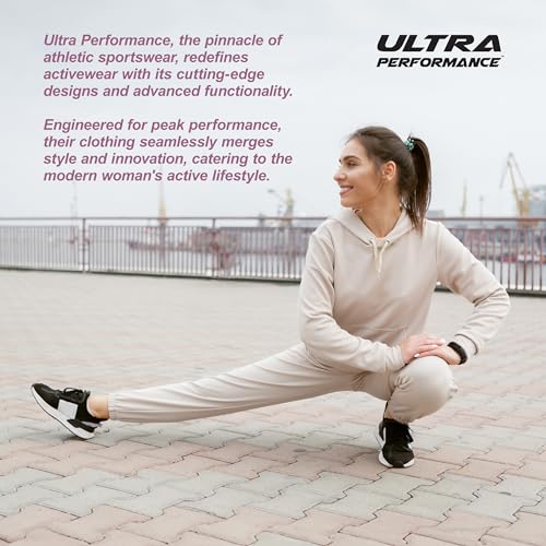Ultra Performance Women’s Fleece Joggers 3 Pack Medium Black Charcoal Heather Grey