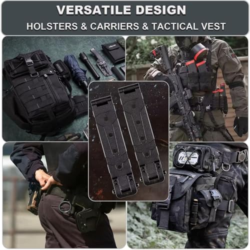 Molle Attachment Clips - 2 Pack with Mounting Hardware for Tactical Gear