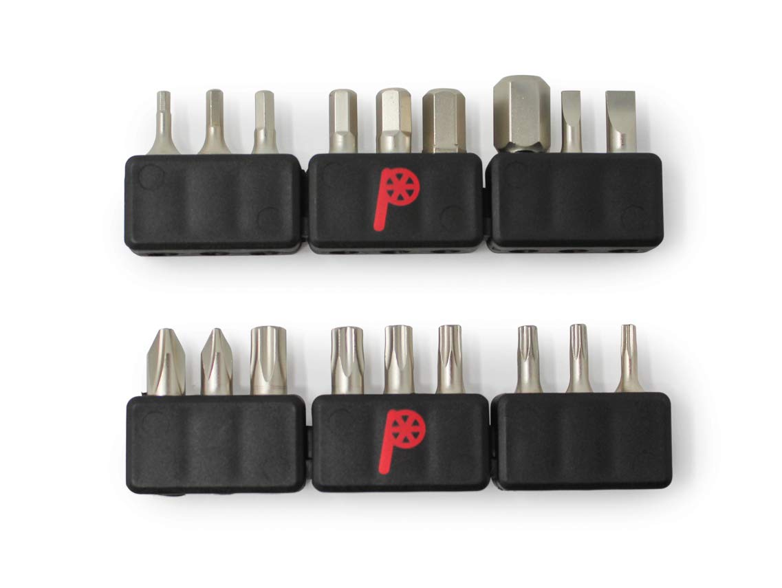 Prestacycle Professional 18 Piece 1/4” Hex Bit Set – Hardened S2 Steel, Nickel-Plated – Compatible with Prestacycle & All Hex Bit Tools – Includes HEX, TORX®, Screwdrivers – JIS Compatible