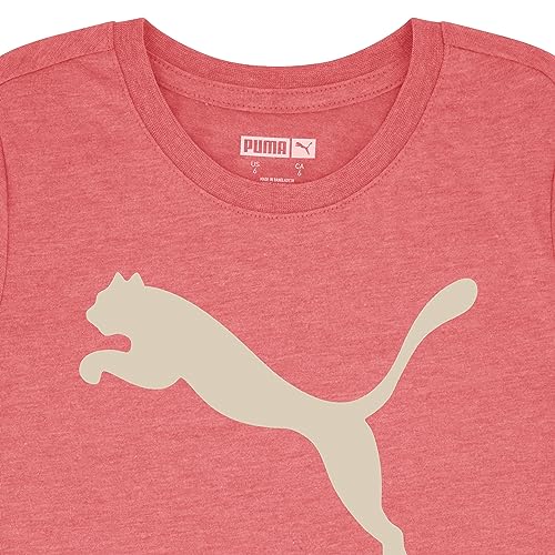 Puma Girls Core Logo Pink T-Shirt 6X Ignite Crewneck Lightweight Tee