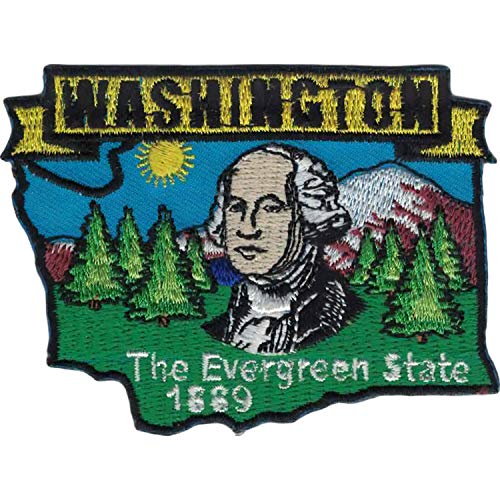 Washington State Map Patch - 3 Inch Evergreen State Design