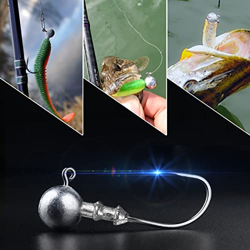 Atibin Size 2 3/16oz Saltwater & Freshwater Lead Saltwater Jig Head Hooks 25 pcs