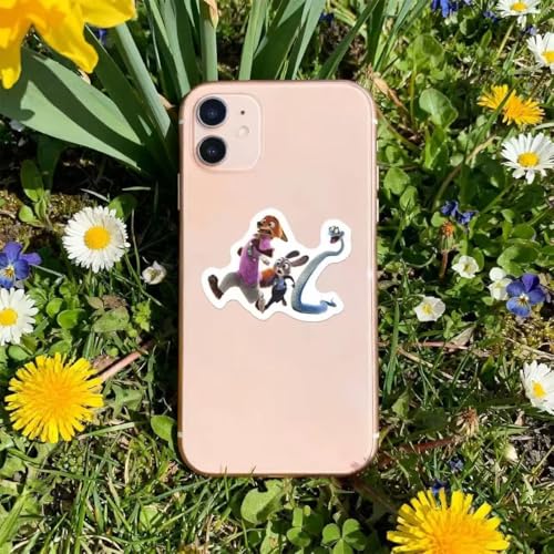 Cute Waterproof Zootopia Stickers for Water Bottles - 100 Pcs