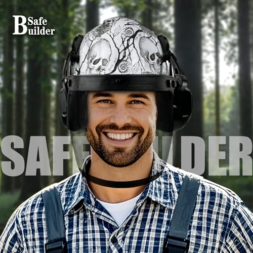 Q20X Forestry Hard Hats 3 in 1 Chainsaw Arborist Helmet with Face Shield & Ear Muffs Hearing Protection Forestry Safety Helmet ANSI Z89.1 OSHA