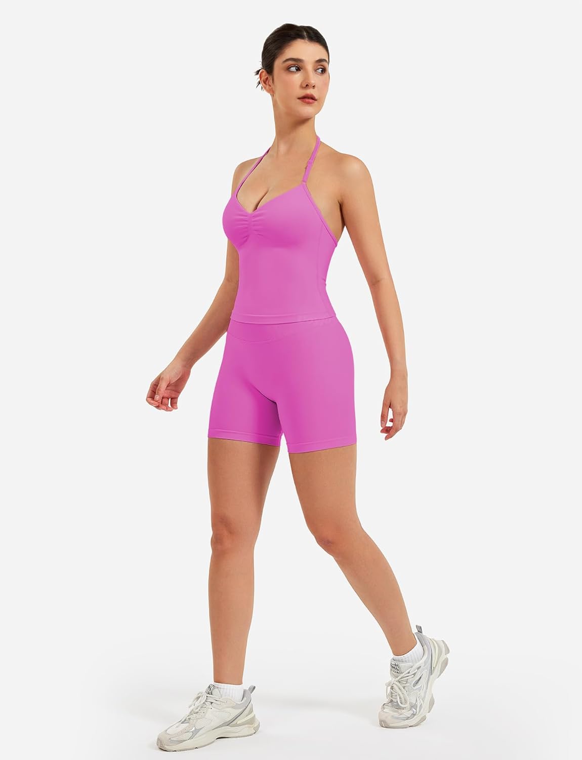 VOYJOY Workout Tank Top - Impact Longline Strappy Design for Women | Comfortable Gym Bra Camisole