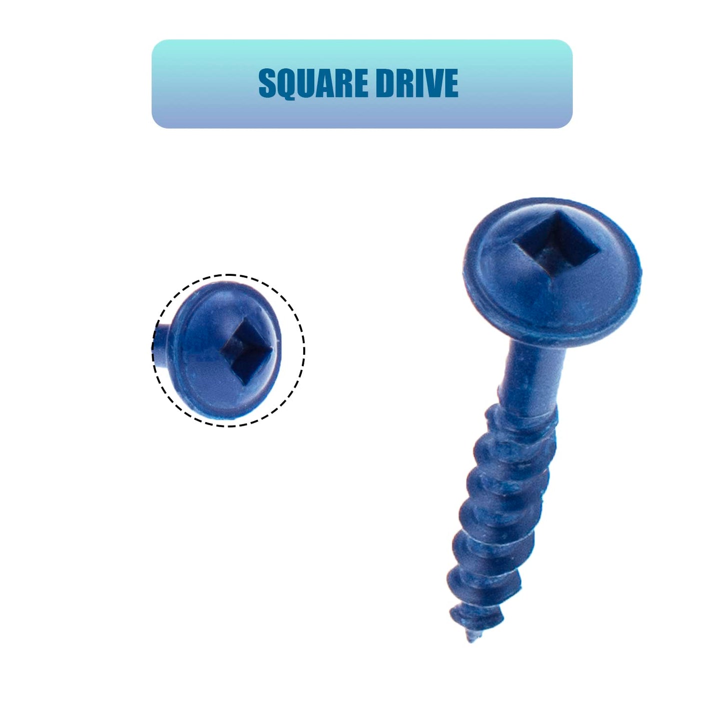 LUPANTER #8×1 Inch Pocket Hole Screws,500 Pcs,Exterior Wood Screws for Wood Working with Blue Coated,Square Drive Head…