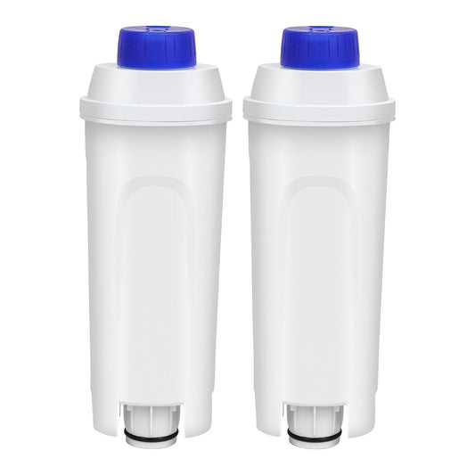 2 Packs DLSC002 Coffee Machine Filters Replacement for DeLonghi Coffee Machines, Water Filter Cartridges Activated Carbon Softener, Compatible with ECAM, ESAM, ETAM, BCO, EC