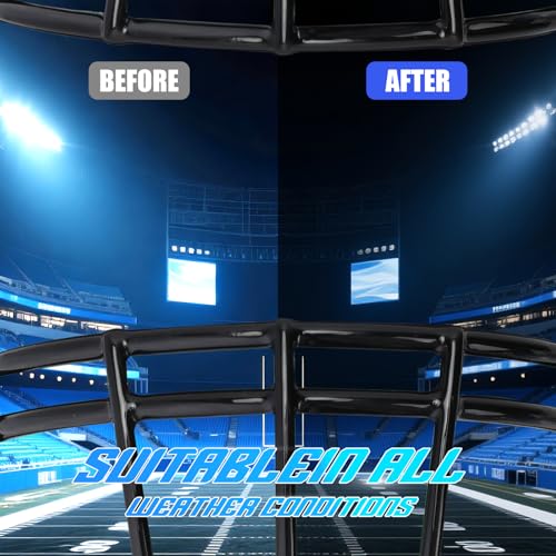 KUBQLIG Blue Tinted Football Helmet Visor - 1 Pack, Clear & Tinted Options
