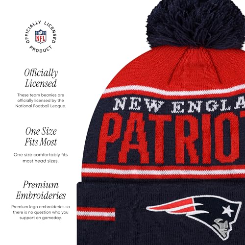 New England Patriots Adult Stretch Gloves & Knit Beanie Set