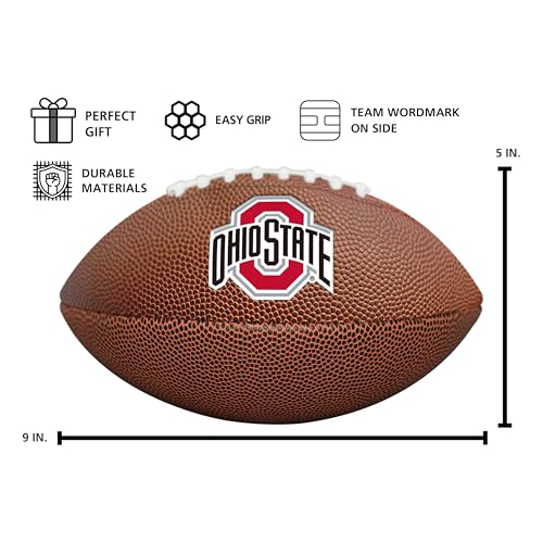 Mini Size Composite Football - Ohio State Buckeyes Team Spirit