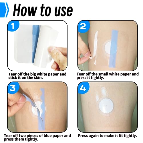 Waterproof Adhesive Patches for Freestyle Libre 2/3 - 50 Pack
