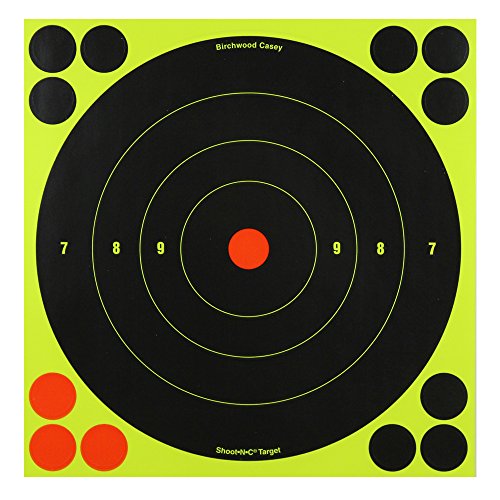 8-Inch Reactive Bullseye Shooting Targets - 6 Pack with Repair Pasters