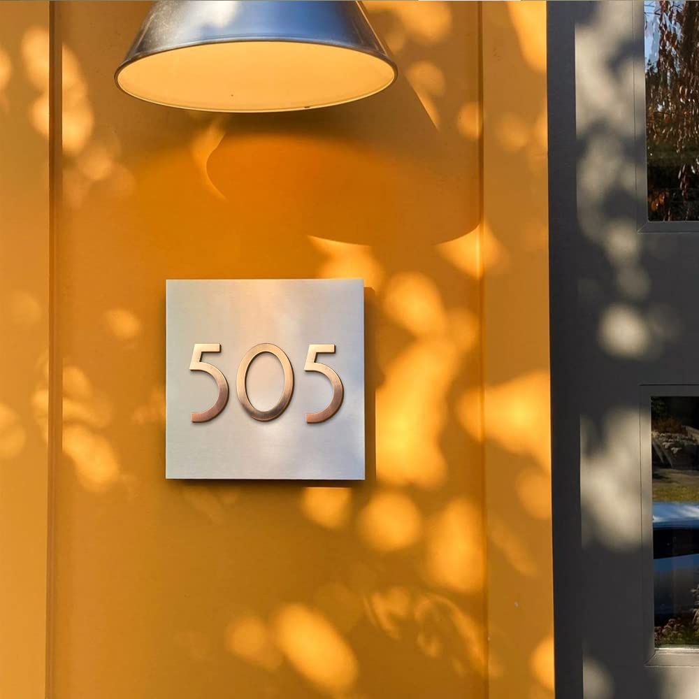 Diggoo 20 Pack Mailbox Numbers 0-9, 2 Inch High, House Numbers Door Address Appeal Stickers for Apartment, House, Room, Office, Cars, Trucks, Plating Process Number Sign Bronze