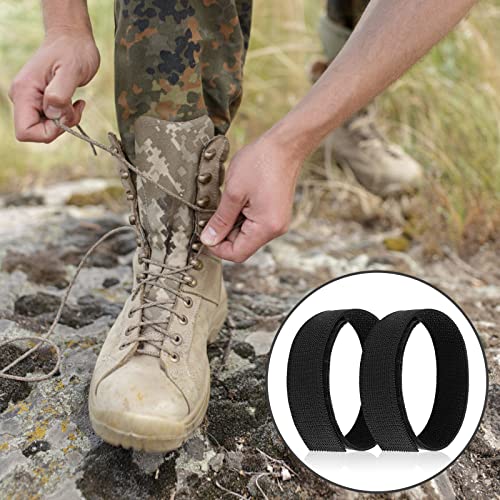 Boot Blousers - Elastic Ankle Strap Blousing Straps, 6 Pcs Black