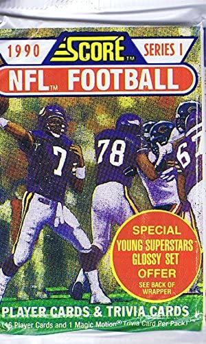 1990 Score Series 1 NFL Football Trading Cards - 16 Card Wax Pack