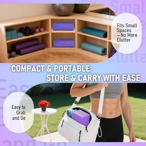 Squat Wedge Block with Guide - Heel Elevated Squat Board - Purple