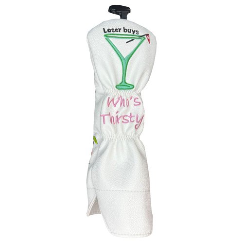 Giggle Golf Utility/Hybrid Head Cover, Funny PU Leather Club Covers for Women & Men (19th Hole)
