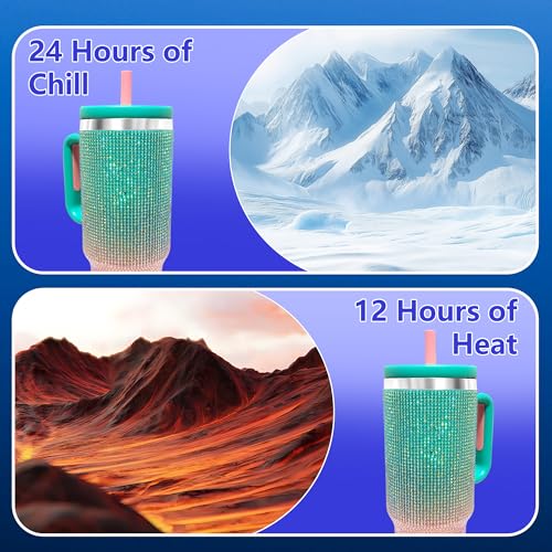 40 Oz Insulated Stainless Steel Water Bottle - Leakproof Travel Tumbler