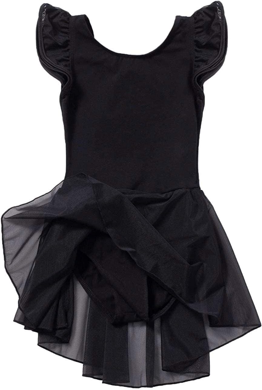 MdnMd Ballet Leotards for Girls - Toddler Dance Tutu Dress with Flutter Sleeves | Stylish Ballerina Outfit