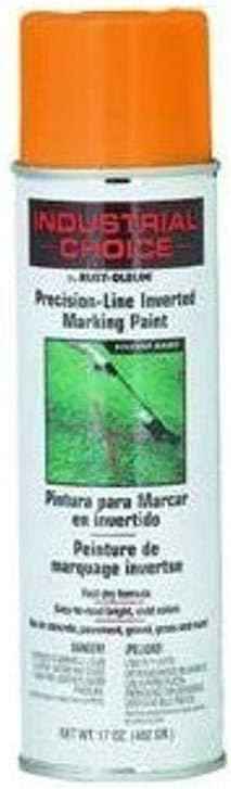 Fluorescent Orange Marking Spray Paint - Rust-Oleum 12 Pack, 17 Oz Inverted Solvent-Based