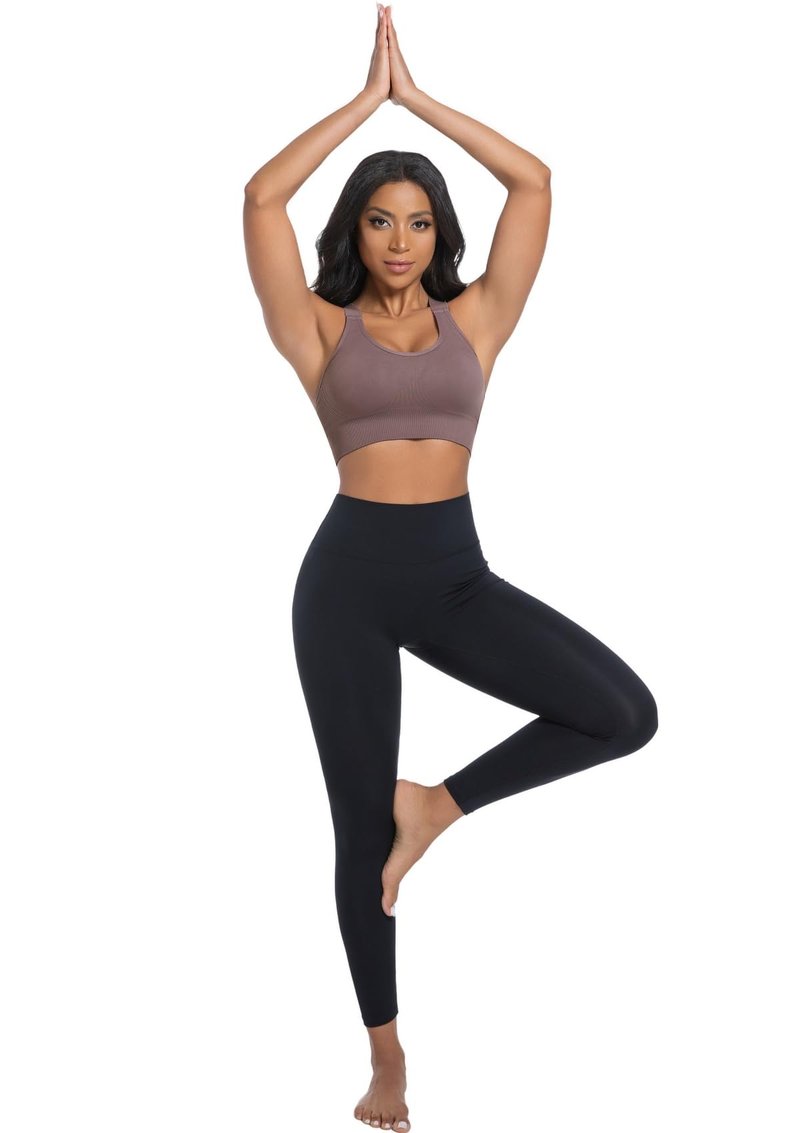 Sports Bras for Women 3 Pack,High Support Racerback Sports Bra Adjustable Straps,High Impact Padded Workout Bras for Yoga Running Athletic Gym Fitness,Black Purple Green Sports Bra Pack