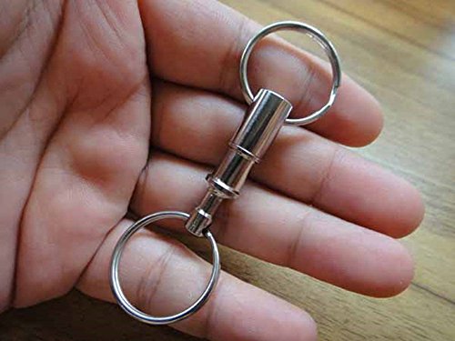 5 Pack Detachable Pull Apart Key Rings - Quick Release Keychains