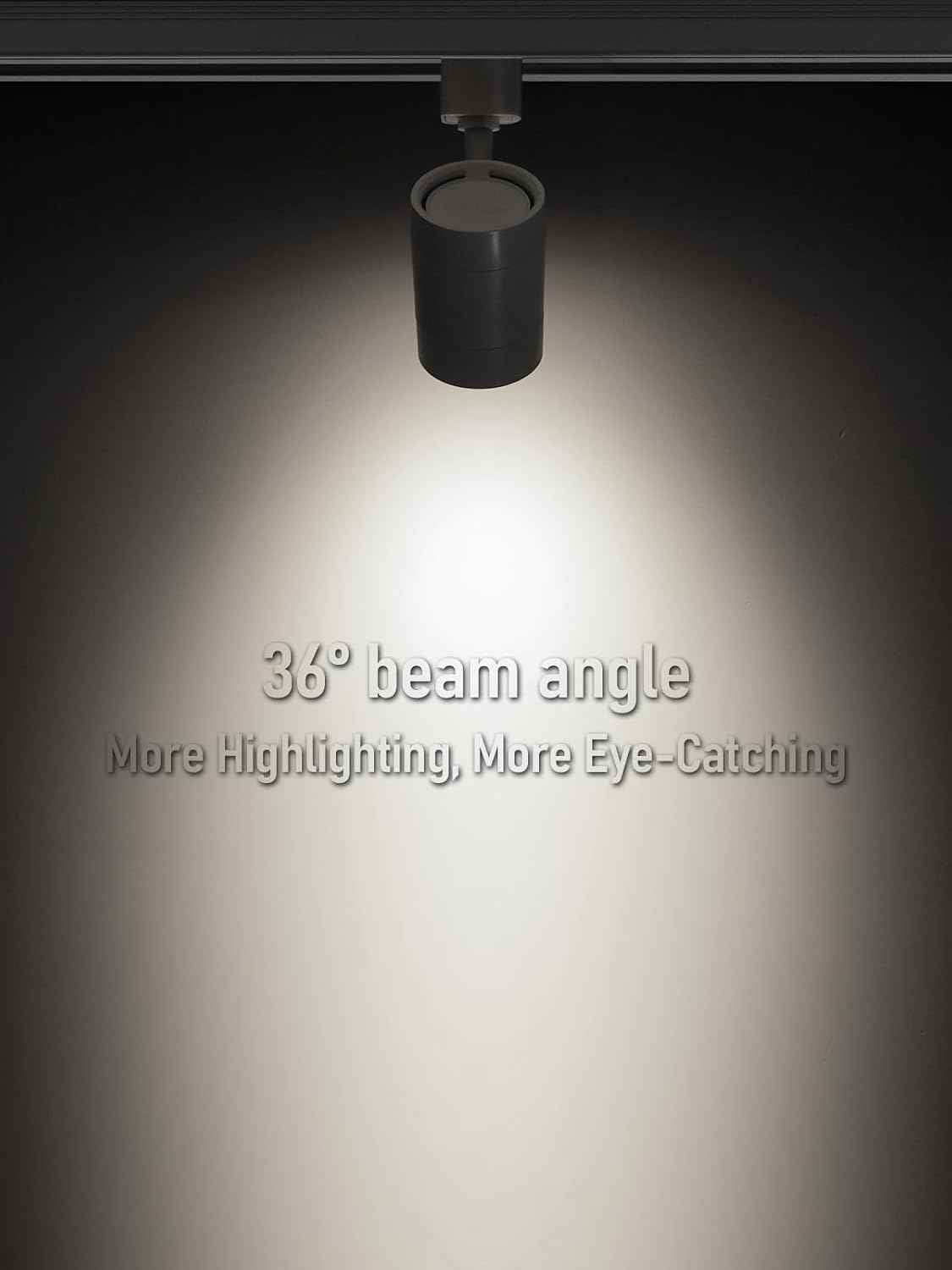 8.5W Dimmable LED H Track Lighting Heads - 4000K Cool White, CRI90, Pack of 4