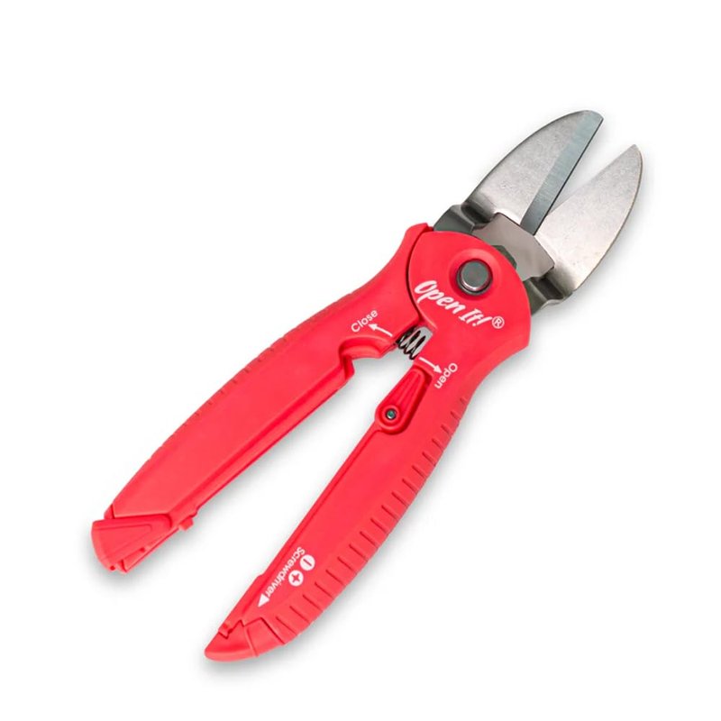 Zibra Open-It! All-In-One Multi Tool with Heavy-Duty Scissors, Box Cutter, Screwdriver, and Package Opener