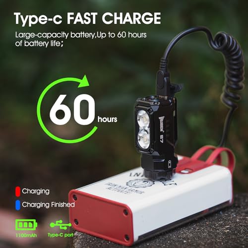 WUBEN E7 1800 Lumen Rechargeable Flashlight with Magnet | 5 Modes, IP68