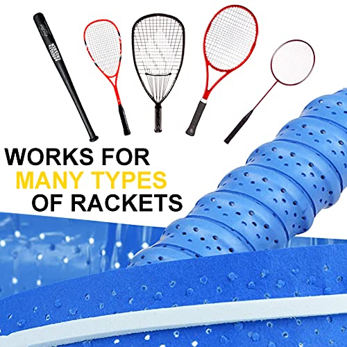 Tennis Overgrips - Tacky Absorbent Anti-Slip Grip Tape - Royal Blue