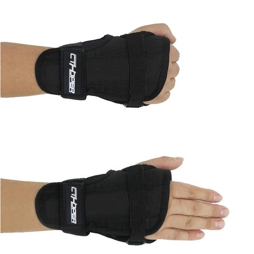 CTHOPER Long Damping Non-Slip Anti-Fall Wrist Guards Protective Gear for Roller Skating Skating Skiing Skateboard Snowboard Cycling Bicycle Scooter (M)