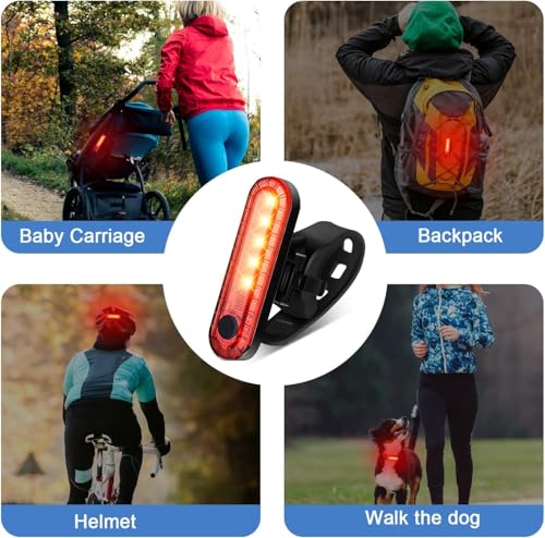 Rechargeable 5-LED Bicycle Tail Light with 4 Modes