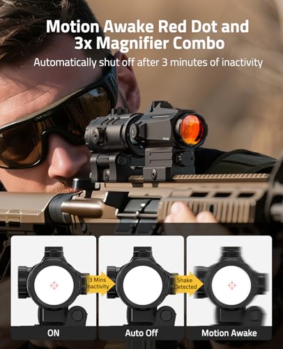 Multi Reticle Red Dot Sight with 3X Magnifier - Red Dot